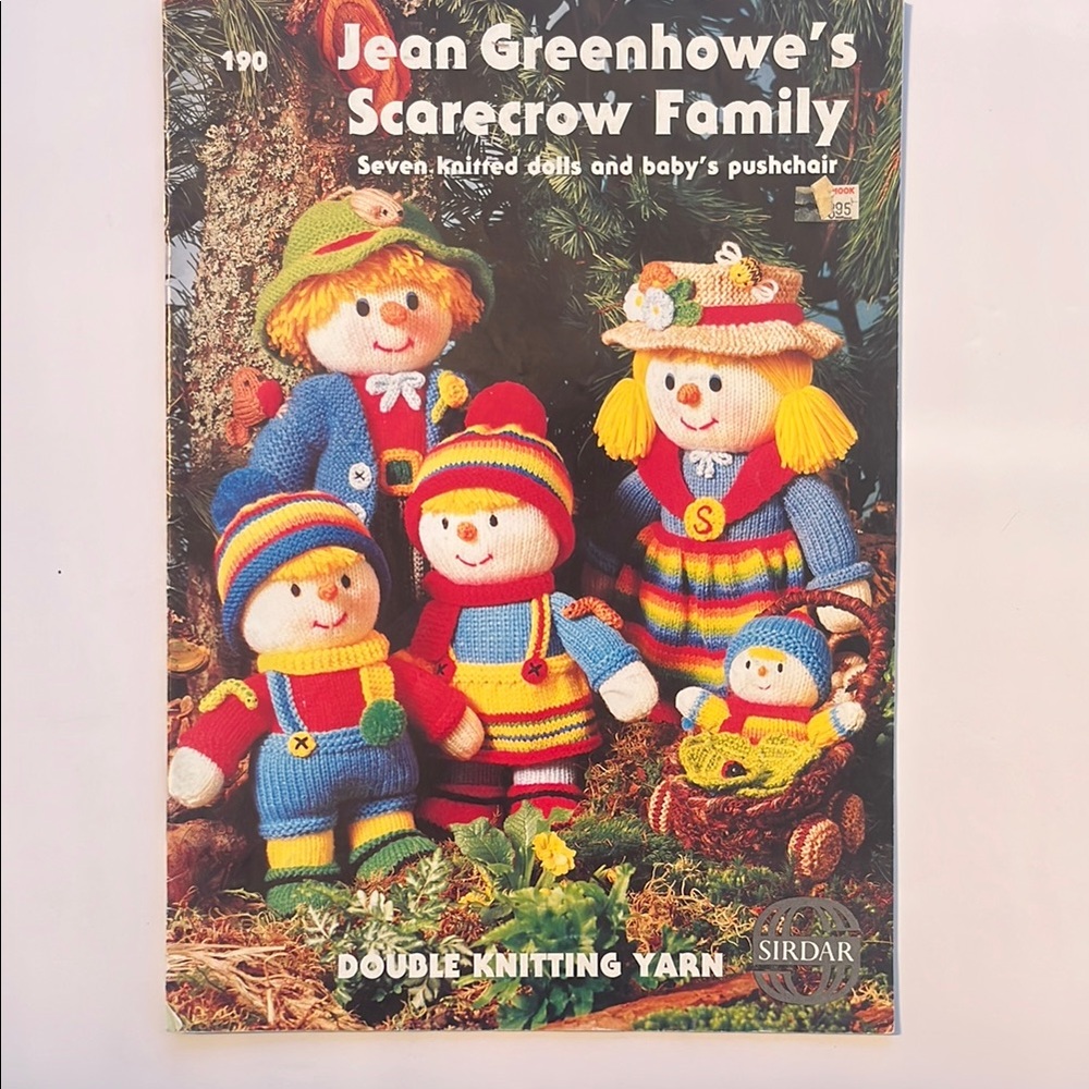 Jean Greenhowe’s Scarecrow Family Knitting Pattern Toys Dolls Vintage 1988